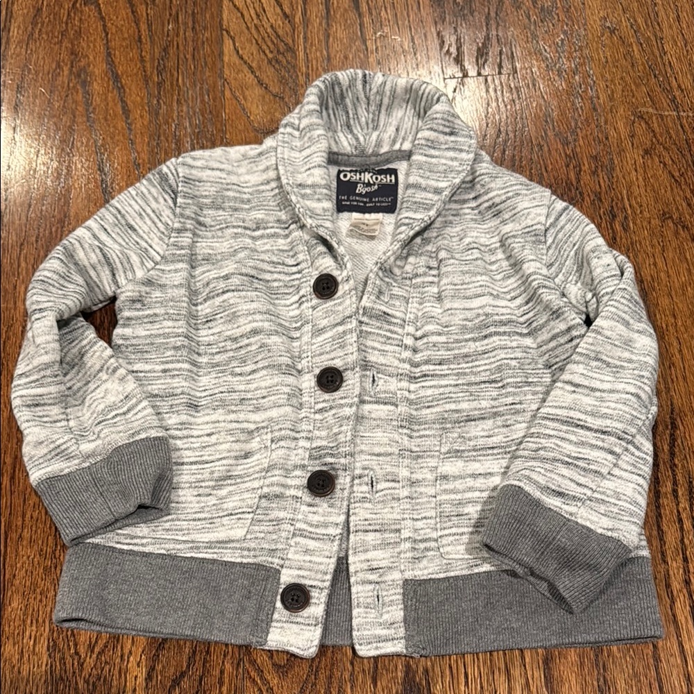 Space dye effect shawl collar cardigan